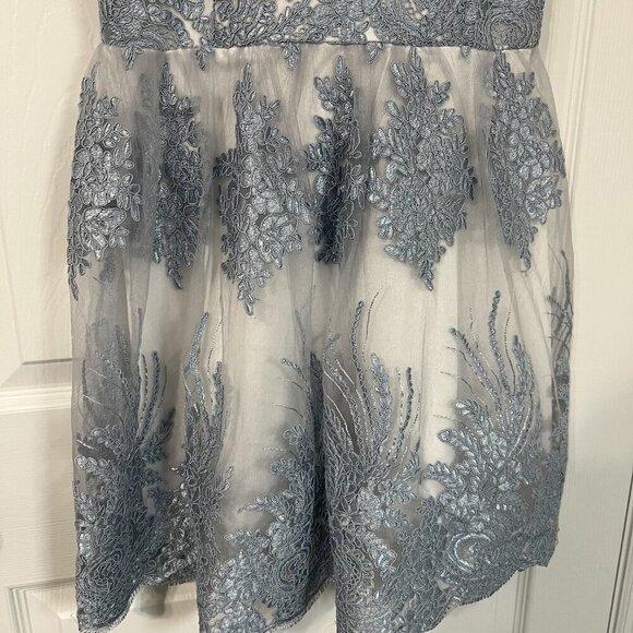 Altar'd State Blue Lace Formal Dress Size M - Picture 3 of 8